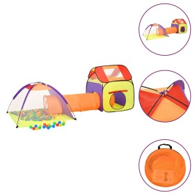 Tienda de juego de niños con 250 bolas multicolor 338x123x111cm