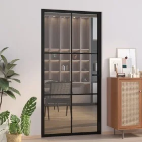 Innentür EGS-Glas und schwarzes Aluminium 102,5x201,5 cm von vidaXL, Türen für zu Hause - Ref: Foro24-350567, Preis: 266,13 €...