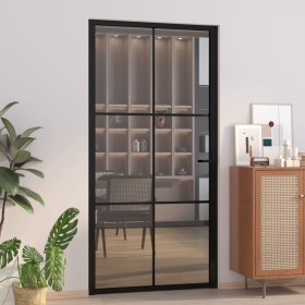 Interior door EGS glass and black aluminum 102.5x201.5 cm by vidaXL, Doors for the home - Ref: Foro24-350567, Price: 270,33 €...