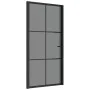 Puerta interior vidrio EGS y aluminio negro 102,5x201,5 cm de vidaXL, Puertas para el hogar - Ref: Foro24-350567, Precio: 265...