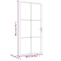 Innentür EGS-Glas und schwarzes Aluminium 102,5x201,5 cm von vidaXL, Türen für zu Hause - Ref: Foro24-350567, Preis: 270,33 €...