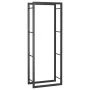 Schwarzer mattierter Stahlholzträger 50x28x132 cm von vidaXL, Brennholztaschen und -halter - Ref: Foro24-350306, Preis: 37,97...