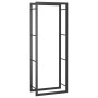 Schwarzer mattierter Stahlholzträger 50x28x132 cm von vidaXL, Brennholztaschen und -halter - Ref: Foro24-350306, Preis: 36,52...