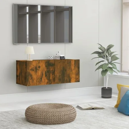 TV-Schrank aus geräuchertem Eichenholzwerkstoff, 80 x 30 x 30 cm von vidaXL, TV-Möbel - Ref: Foro24-815504, Preis: 35,16 €, R...