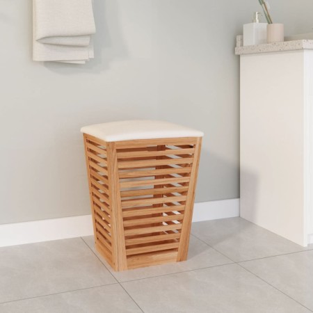 Badezimmerhocker aus massivem Walnussholz, 40,5 x 40,5 x 56 cm von vidaXL, Wäschekörbe - Ref: Foro24-350352, Preis: 76,06 €, ...