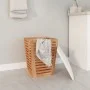 Taburete de baño madera maciza de nogal 40,5x40,5x56 cm de vidaXL, Cestas para ropa - Ref: Foro24-350352, Precio: 74,44 €, De...