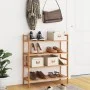 Solid walnut wood shoe racks 2 units 69x27x41 cm by vidaXL, Shoe racks and shoe organizers - Ref: Foro24-350362, Price: 57,50...