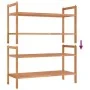 Solid walnut wood shoe racks 2 units 69x27x41 cm by vidaXL, Shoe racks and shoe organizers - Ref: Foro24-350362, Price: 57,50...