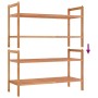 Zapateros madera maciza nogal 2 unidades 69x27x41 cm de vidaXL, Zapateros y organizadores de calzado - Ref: Foro24-350362, Pr...
