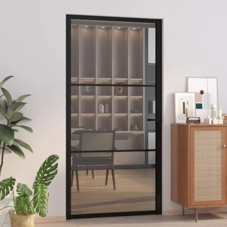 Innentür EGS-Glas und schwarzes Aluminium 102,5x201,5 cm von vidaXL, Türen für zu Hause - Ref: Foro24-350563, Preis: 220,01 €...