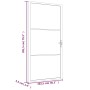 Innentür EGS-Glas und schwarzes Aluminium 102,5x201,5 cm von vidaXL, Türen für zu Hause - Ref: Foro24-350563, Preis: 222,53 €...