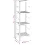 Badezimmerregal aus massivem Walnussholz, 35,5 x 35,5 x 112,5 cm von vidaXL, Bücherregale und Regale - Ref: Foro24-350364, Pr...