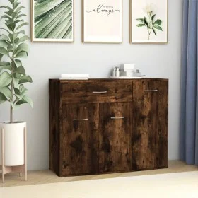 Smoked oak plywood sideboard 88x30x70 cm by vidaXL, Sideboards - Ref: Foro24-815366, Price: 74,06 €, Discount: %