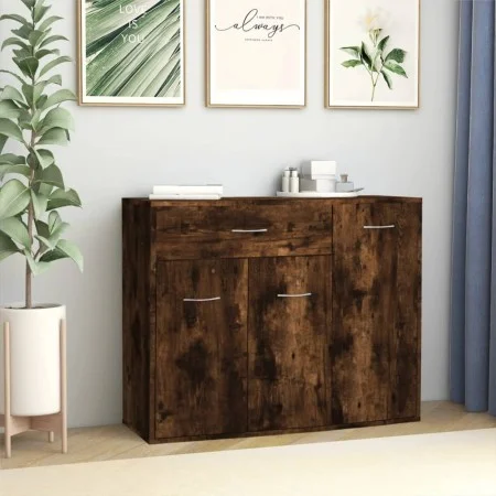 Smoked oak plywood sideboard 88x30x70 cm by vidaXL, Sideboards - Ref: Foro24-815366, Price: 74,06 €, Discount: %