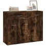 Smoked oak plywood sideboard 88x30x70 cm by vidaXL, Sideboards - Ref: Foro24-815366, Price: 74,06 €, Discount: %