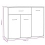 Sideboard aus geräuchertem Eichensperrholz, 88 x 30 x 70 cm von vidaXL, Sideboards - Ref: Foro24-815366, Preis: 75,40 €, Raba...