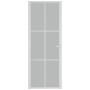 Puerta interior de vidrio y aluminio blanco mate 76x201,5 cm de vidaXL, Puertas para el hogar - Ref: Foro24-350580, Precio: 2...