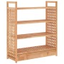 Shoe rack with solid walnut wood drawer 70x27x81 cm by vidaXL, Shoe racks and shoe organizers - Ref: Foro24-350359, Price: 73...