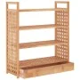 Shoe rack with solid walnut wood drawer 70x27x81 cm by vidaXL, Shoe racks and shoe organizers - Ref: Foro24-350359, Price: 72...