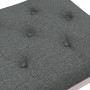 Banco de tela gris oscuro 110x40x49 cm de vidaXL, Bancos - Ref: Foro24-344451, Precio: 75,95 €, Descuento: %