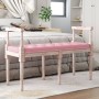 Banco de terciopelo rosa 110x40x70 cm de vidaXL, Bancos - Ref: Foro24-344427, Precio: 126,67 €, Descuento: %