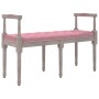Banco de terciopelo rosa 110x40x70 cm de vidaXL, Bancos - Ref: Foro24-344427, Precio: 126,67 €, Descuento: %