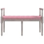 Banco de terciopelo rosa 110x40x70 cm de vidaXL, Bancos - Ref: Foro24-344427, Precio: 126,67 €, Descuento: %