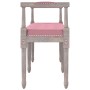 Banco de terciopelo rosa 110x40x70 cm de vidaXL, Bancos - Ref: Foro24-344427, Precio: 126,67 €, Descuento: %