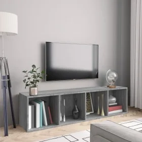 Estantería/mueble de TV madera gris Sonoma 143x30x36 cm de vidaXL, Estantes y estanterías - Ref: Foro24-815271, Precio: 65,69...