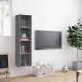 Sonoma gray wood TV cabinet/shelf 143x30x36 cm by vidaXL, Shelves and shelves - Ref: Foro24-815271, Price: 67,53 €, Discount: %
