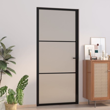 Innentür aus mattschwarzem Glas und Aluminium, 93 x 201,5 cm von vidaXL, Türen für zu Hause - Ref: Foro24-350554, Preis: 250,...