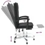 Black synthetic leather reclining office chair by vidaXL, Office chairs - Ref: Foro24-349753, Price: 107,67 €, Discount: %
