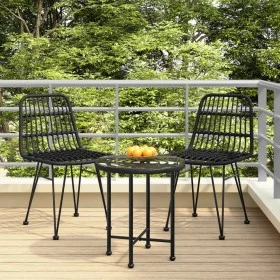 Garden chairs 2 units black synthetic rattan 48x62x84 cm by vidaXL, Garden chairs - Ref: Foro24-319429, Price: 135,30 €, Disc...