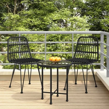 Gartenstühle 2 Einheiten schwarzes synthetisches Rattan 48x62x84 cm von vidaXL, Gartenstühle - Ref: Foro24-319429, Preis: 135...