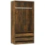 Smoked oak plywood cabinet 100x50x200 cm by vidaXL, Wardrobes - Ref: Foro24-815345, Price: 193,10 €, Discount: %