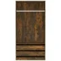 Smoked oak plywood cabinet 100x50x200 cm by vidaXL, Wardrobes - Ref: Foro24-815345, Price: 193,10 €, Discount: %