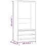 Smoked oak plywood cabinet 100x50x200 cm by vidaXL, Wardrobes - Ref: Foro24-815345, Price: 193,10 €, Discount: %