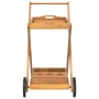 Carrito camarera madera maciza de acacia 54x87x90 cm