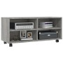 TV-Schrank mit Rollen aus grauem Sperrholz 90x35x35 cm von vidaXL, TV-Möbel - Ref: Foro24-815259, Preis: 57,62 €, Rabatt: %