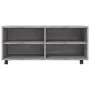 Mueble de TV con ruedas madera contrachapada gris 90x35x35 cm de vidaXL, Muebles TV - Ref: Foro24-815259, Precio: 56,75 €, De...