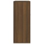 Aparador de madera contrachapada marrón roble 60x30x75 cm