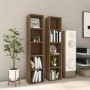 CD shelf 2 pcs oak brown wood 21x16x93.5 cm by vidaXL, CD and DVD storage - Ref: Foro24-815320, Price: 48,74 €, Discount: %