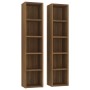 CD shelf 2 pcs oak brown wood 21x16x93.5 cm by vidaXL, CD and DVD storage - Ref: Foro24-815320, Price: 50,35 €, Discount: %