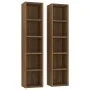 CD shelf 2 pcs oak brown wood 21x16x93.5 cm by vidaXL, CD and DVD storage - Ref: Foro24-815320, Price: 48,74 €, Discount: %