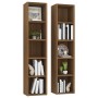 CD-Regal 2 Stück Eichenholz braun 21x16x93,5 cm von vidaXL, CD- und DVD-Speicher - Ref: Foro24-815320, Preis: 50,35 €, Rabatt: %