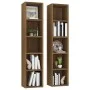 CD shelf 2 pcs oak brown wood 21x16x93.5 cm by vidaXL, CD and DVD storage - Ref: Foro24-815320, Price: 48,74 €, Discount: %