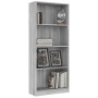 Sonoma gray plywood 4-tier shelving unit 60x24x142 cm by vidaXL, Bookcases and shelves - Ref: Foro24-815430, Price: 63,02 €, ...