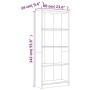 Sonoma-graues Sperrholzregal mit 4 Ebenen, 60 x 24 x 142 cm von vidaXL, Bücherregale und Regale - Ref: Foro24-815430, Preis: ...