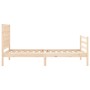 Estructura de cama con cabecero madera maciza 100x200 cm