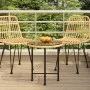 Tempered glass and steel dining table, 50 cm. by vidaXL, Garden tables - Ref: Foro24-319432, Price: 42,37 €, Discount: %